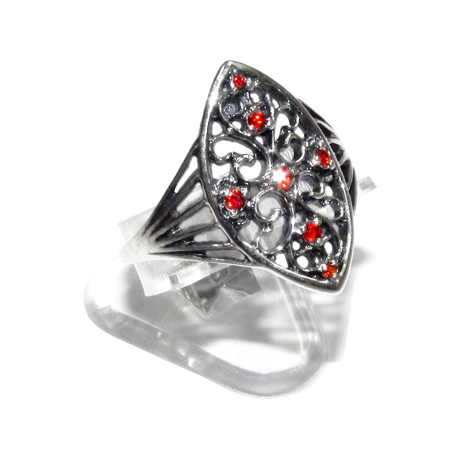 Statement Red topaz ring 925 sterling silver size 8, Handmade ring, single copy, 925 Silver ring, Red topaz, silver ring, gemstone, red ring