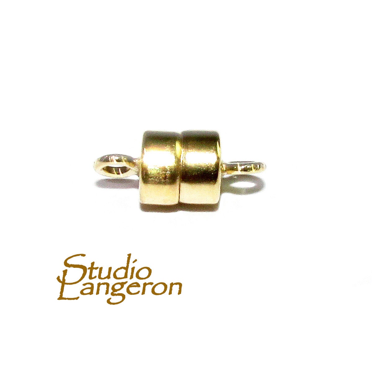 14K Yellow gold filled Small Magnetic Clasps size 4.5x4.4 mm, Magnetic clasps, Jewelry making, Clasp findings, Gold filled clasp - 1 piece