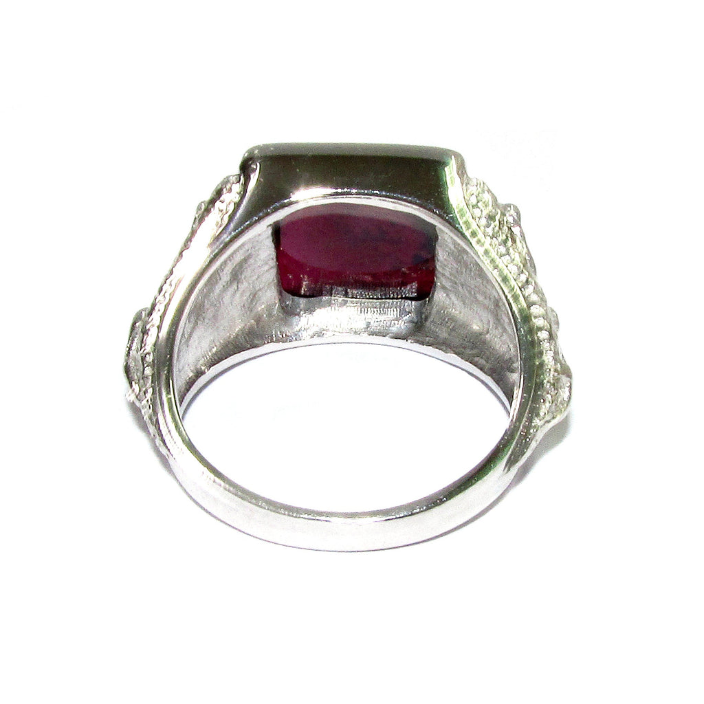 Garnet handmade ring 925 sterling silver size 8 1/2, Handmade ring, single copy, Natural garnet, silver ring, gemstone, Garnet ring