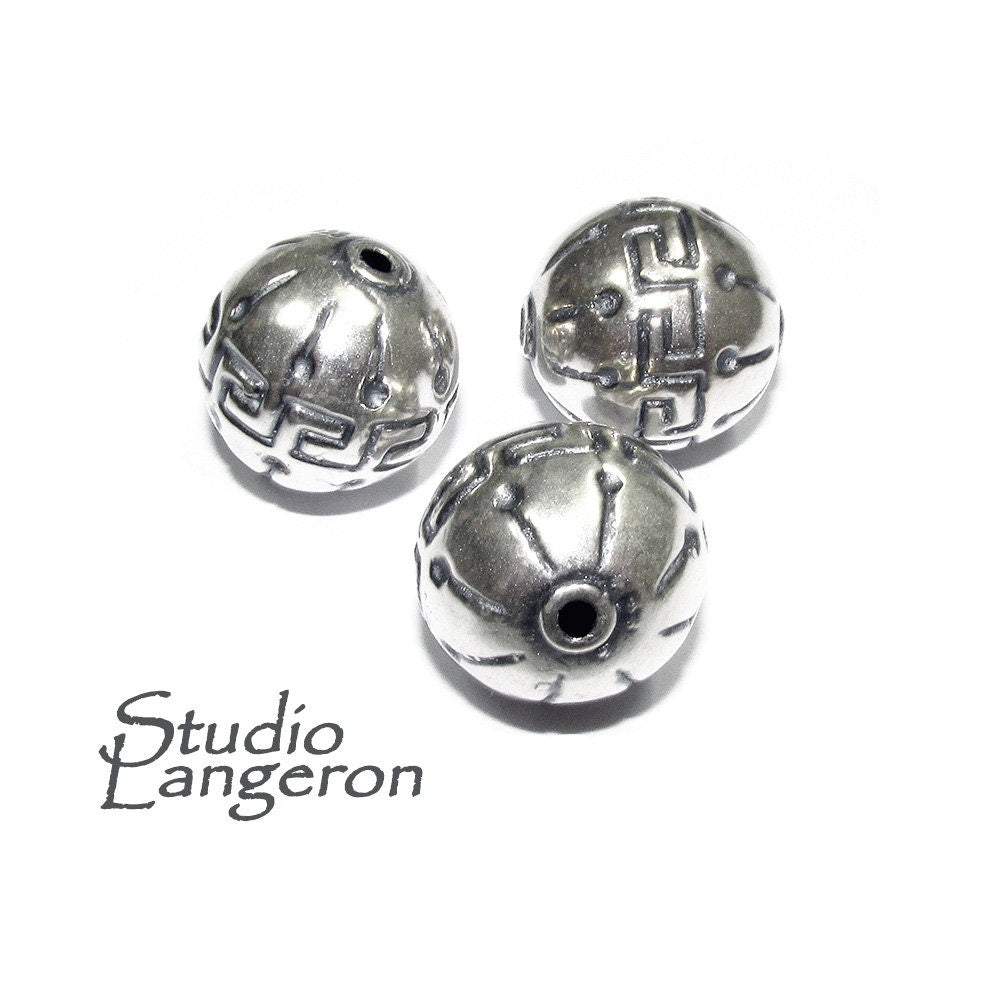 925 sterling silver handmade beads BB26, handmade beads, silver large beads, Jewelry making, decorative beads, Original beads - 1 piece