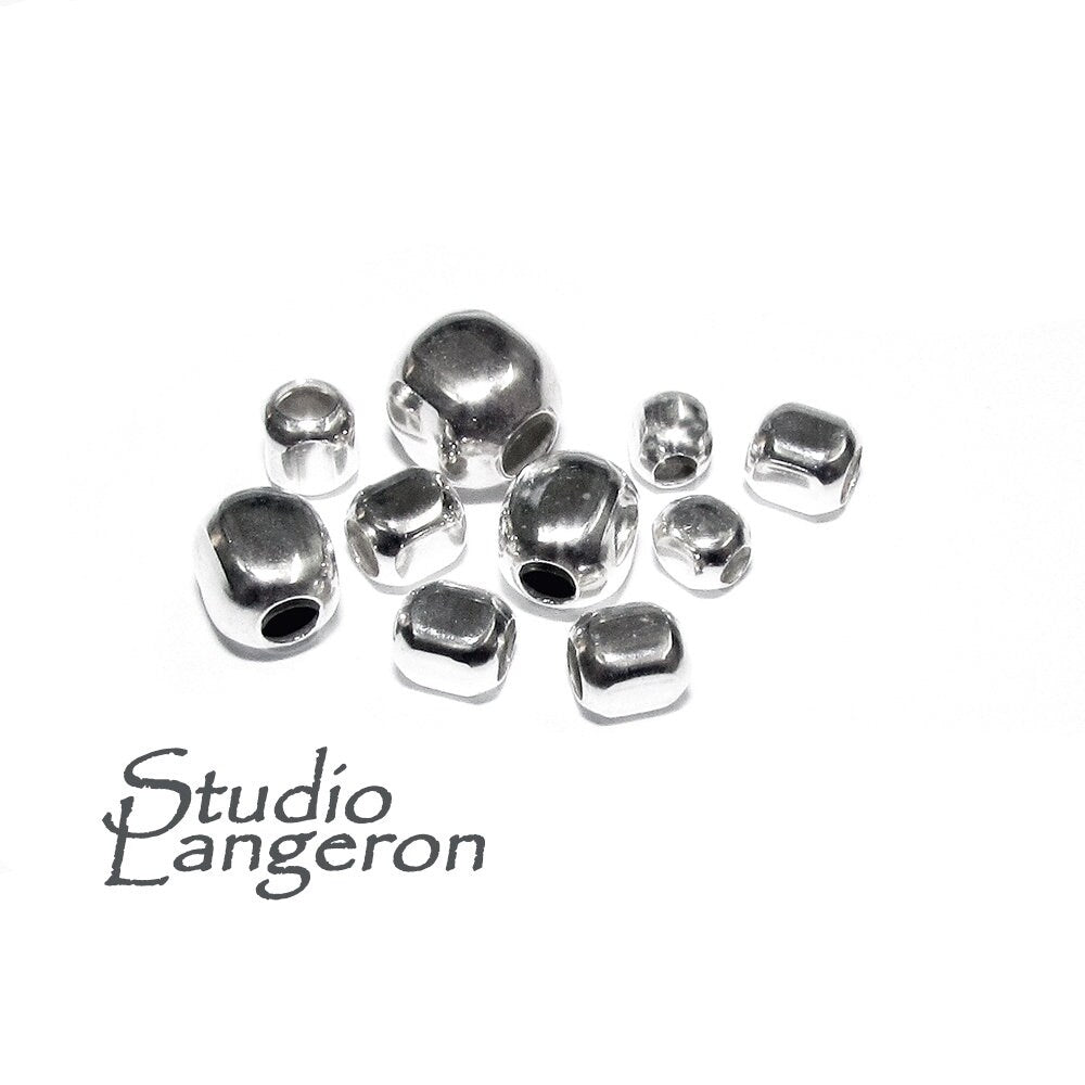 925 Sterling silver rectangle beads size 2, 2.5, 3, 4, 5, 8 mm, Rectangle beads, silver beads, Finding beads, Jewelry making - 1 piece
