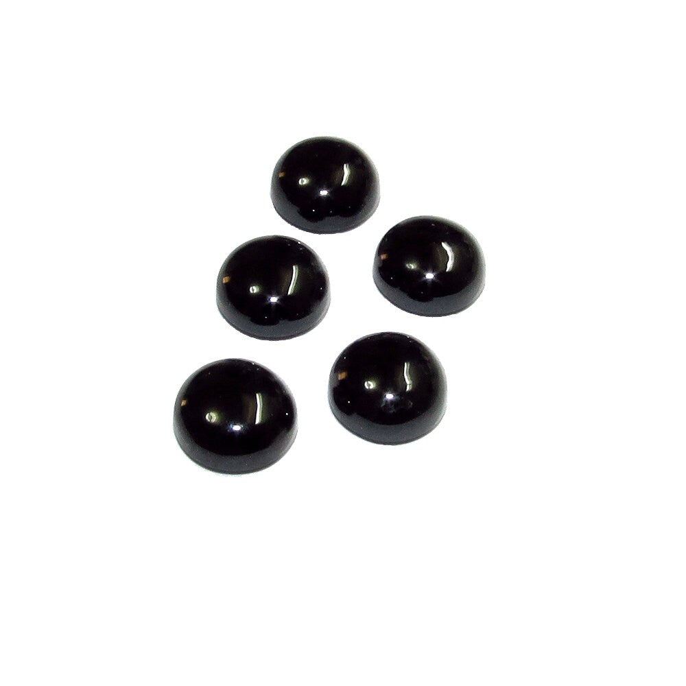 8 mm Natural Black spinel round Cabochon, Jewelry making, Natural gemstone, Round cabochon, Jewelry making, Black spinel - 1 piece