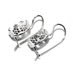 8 mm 925 sterling silver blank earrings with bezel cup, Jewelry making, Setting, bezel cup, base earrings, Earrings - 1 pair (2 piece)