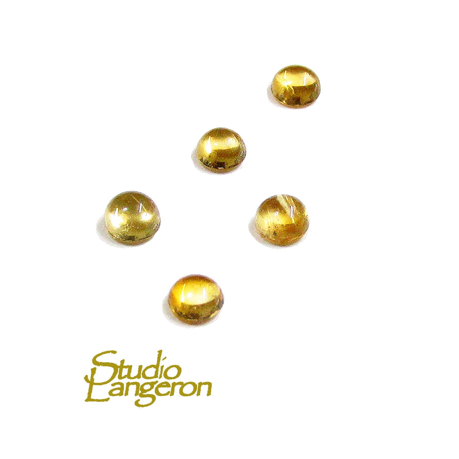 3 mm Citrine Cabochon Natural Gemstone Calibrated Size, Citrine Gemstone, Natural gemstone, Natural Citrine, Round cabochon - 1 piece