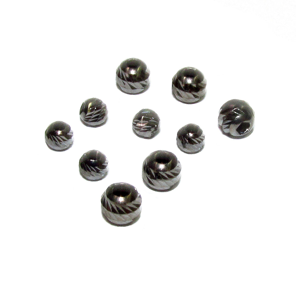 925 sterling silver diamond cut black beads sizes 3, 4 mm, diamond cut beads, Jewelry making, round beads, silver findings - 1 piece