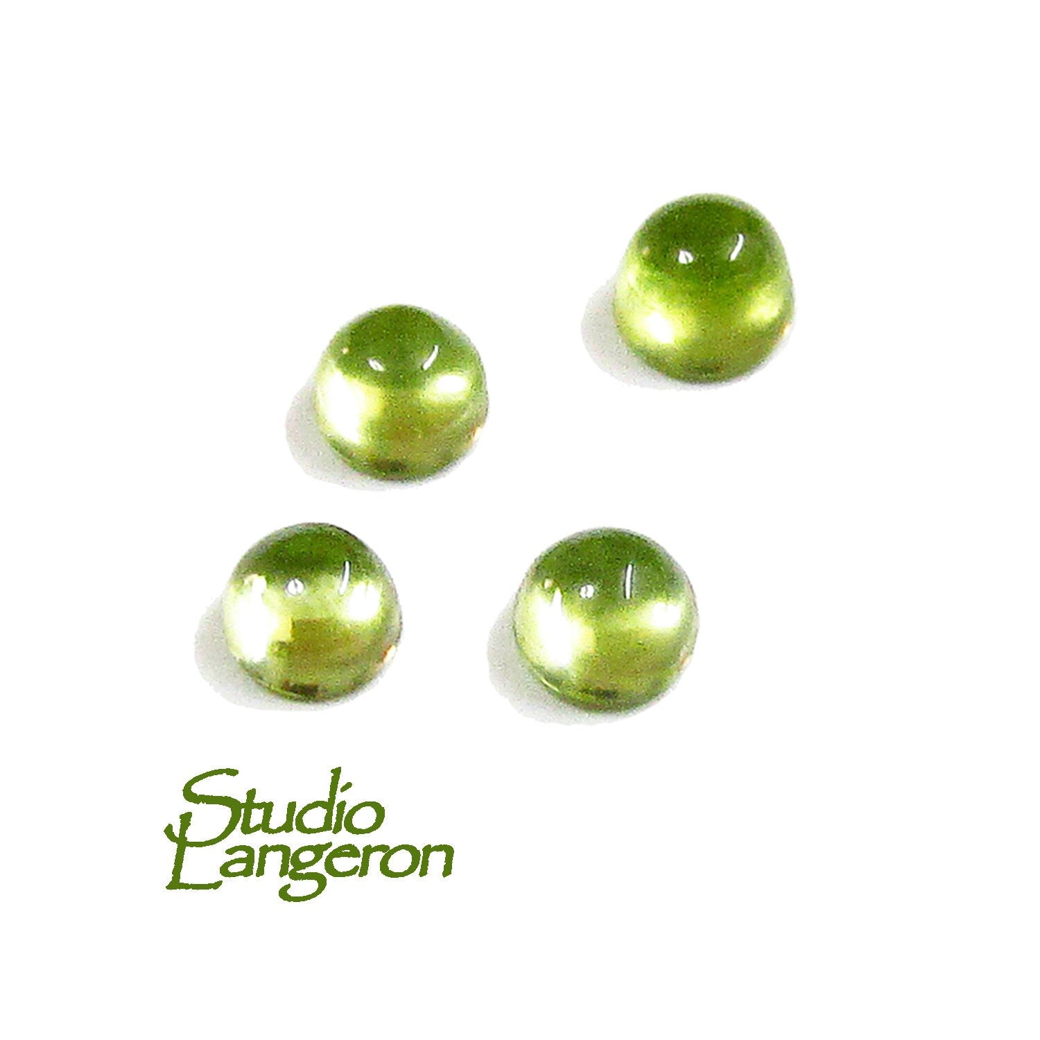 3 mm Peridot Cabochon Natural Gemstone Calibrated Size, Peridot Gemstone, Natural gemstone, Round cabochon, Jewelry making - 1 piece