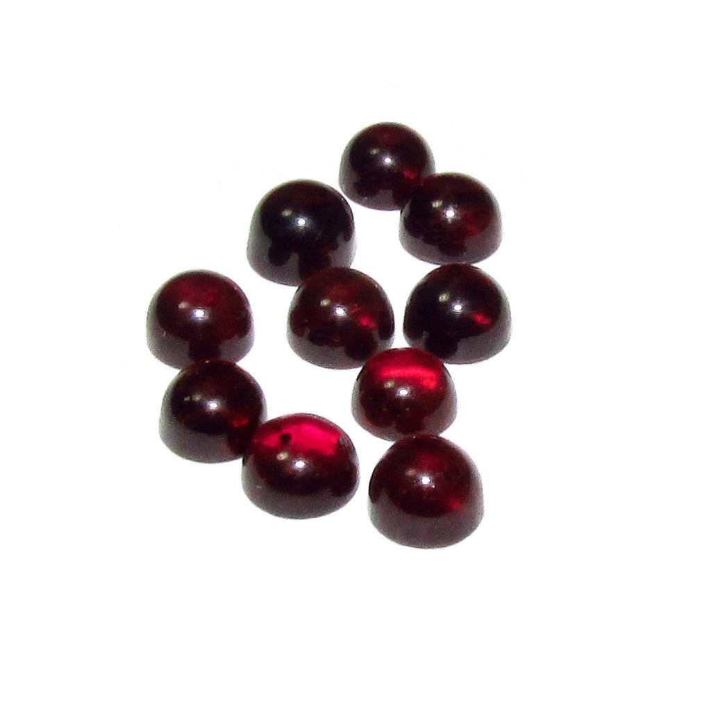 4 mm Garnet Cabochon Natural Gemstone Calibrated Size, Garnet Gemstone, Natural gemstone, Garnet cabochon, Studio Langeron - 1 piece
