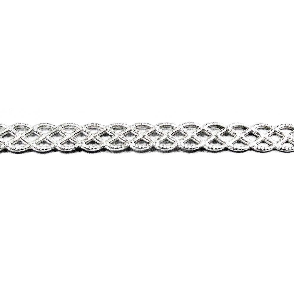 935 Argentium Silver Bezel wire, Gallery wire, Gallery ribbon, Gallery pattern, Jewelry making, Setting, Silver wire - 4 inch (10 cm)
