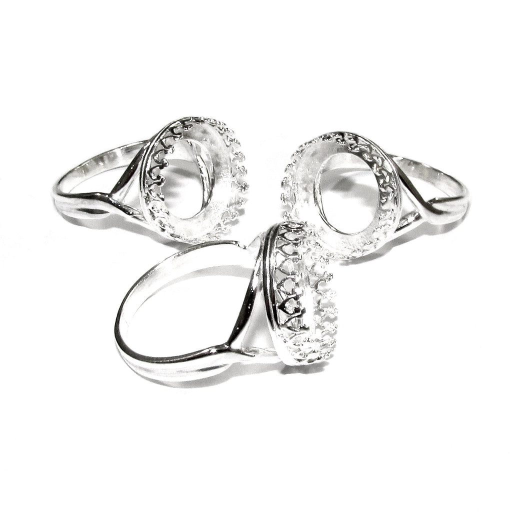 14 mm 925 sterling silver blank ring with bezel cup size 5, 6, 7, 8, Jewelry making, bezel cup, base ring, Setting, silver ring - 1 piece