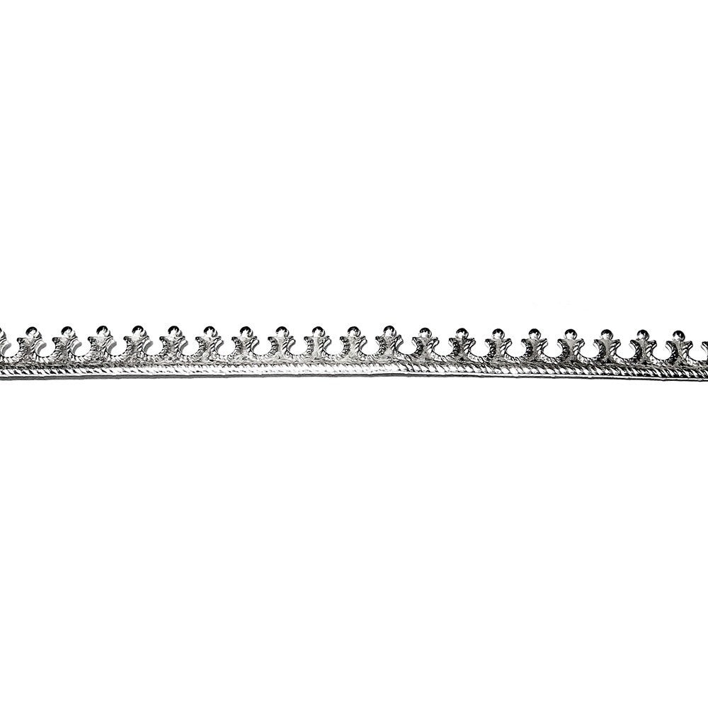 935 Argentium Silver Bezel wire, Gallery wire, Gallery ribbon, Gallery pattern, Argentium silver, Setting, Jewelry making - 4 inch (10 cm)