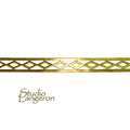 Natural Brass Gallery wire, Brass wire, Gallery pattern, Gallery ribbon, Wire, Jewelry making, Brass findings, Setting - 4 inch (10 cm)