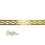 Natural Brass Gallery wire, Brass wire, Gallery pattern, Gallery ribbon, Wire, Jewelry making, Brass findings, Setting - 4 inch (10 cm)