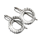 14 mm 925 sterling silver blank earrings with bezel cup, Jewelry making, Setting, bezel cup, base earrings, 925 silver - 1 pair (2 pieces)