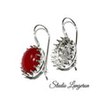 925 sterling silver blank earrings with bezel cup size 10 - 18mm, model 2277, Jewelry making, Setting, base earrings - 1 pair (2 pieсes)