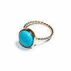 14K Yellow gold filled twisted blank ring with bezel cup 12mm size 4 - 11, Jewelry making, Mounting ring, bezel cup, setting - 1 piece