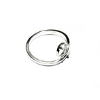 925 sterling silver open blank ring with bezel cup 6 mm, silver ring, base ring, Jewelry making, ring mounting, sterling silver - 1 piece