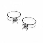 925 sterling silver blank ring with 4-prong setting 7 mm size 4-11, silver ring, Jewelry making, base ring, Setting, Prong setting - 1 piece