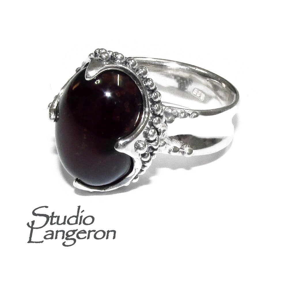 Statement Natural opal ring 925 sterling silver size 7, Handmade ring, single copy, sterling silver, Brown opal, silver ring, gemstone