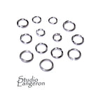 14K Solid white gold Open jump ring size 0.6x3.0, 0.7x2.0, 0.7x2.5, 0.7x3.0, 0.8x2.5, 0.8x3.6 mm, Jump ring, Jewelry making - 1 piece