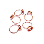 14K Rose solid gold blank ring with bezel cup 10 mm size 4 - 11, Base ring, Rose gold ring, bezel cup, Jewelry making, Setting - 1 piece