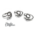 925 sterling silver open blank ring with bezel cup 8 mm, bezel cup, silver ring, base ring, Jewelry making, Setting, Blank ring - 1 piece