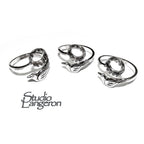 925 sterling silver open blank ring with bezel cup 8 mm, bezel cup, silver ring, base ring, Jewelry making, Setting, Blank ring - 1 piece