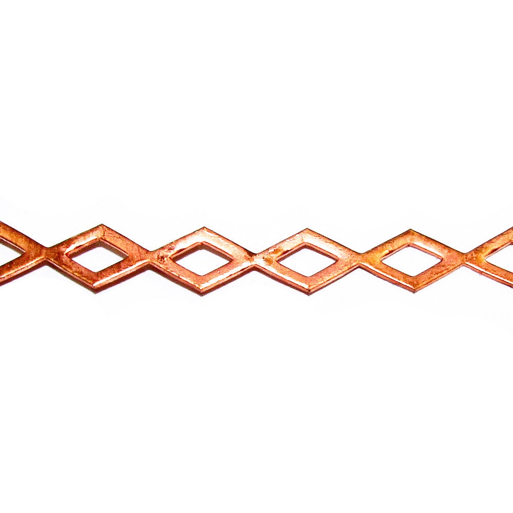 Natural Copper Bezel wire, Gallery wire, Gallery ribbon, Gallery pattern, Setting, Copper wire, Jewelry making  - 4 inch (10 cm)