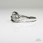 White topaz ring 925 sterling silver size 7, Handmade ring, single copy, sterling silver, White topaz ring, silver ring, Gift ring