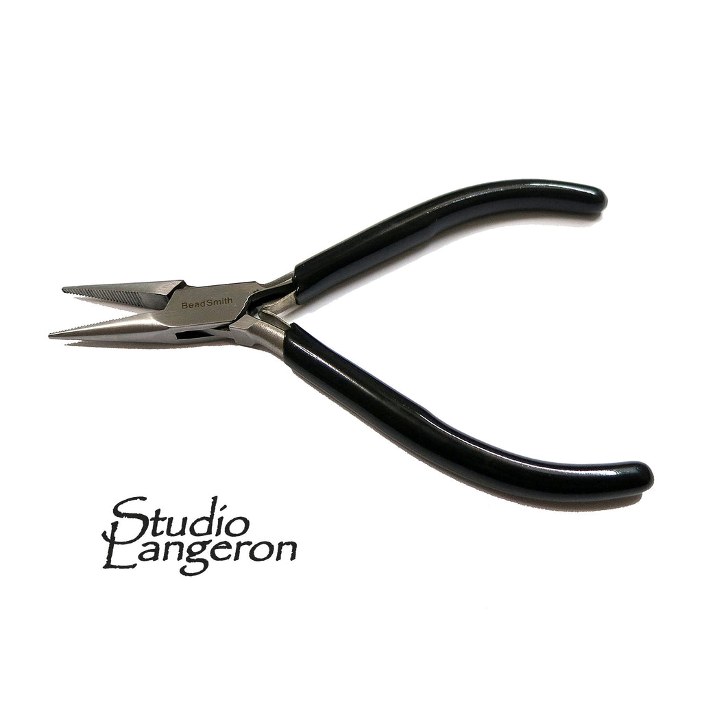 Serrated Chain nose pliers Professionally Prepared for Jewelry Making PL653, Bead Smith, Length 115 mm (4.5 inch), Jewelry making  - 1 piece
