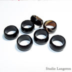 Natural agate band Ring, size 5.5, 6.0, 6.5, Agate stone ring, Band Rings, Natural Gemstone, Unisex rings, Solid gemstone
