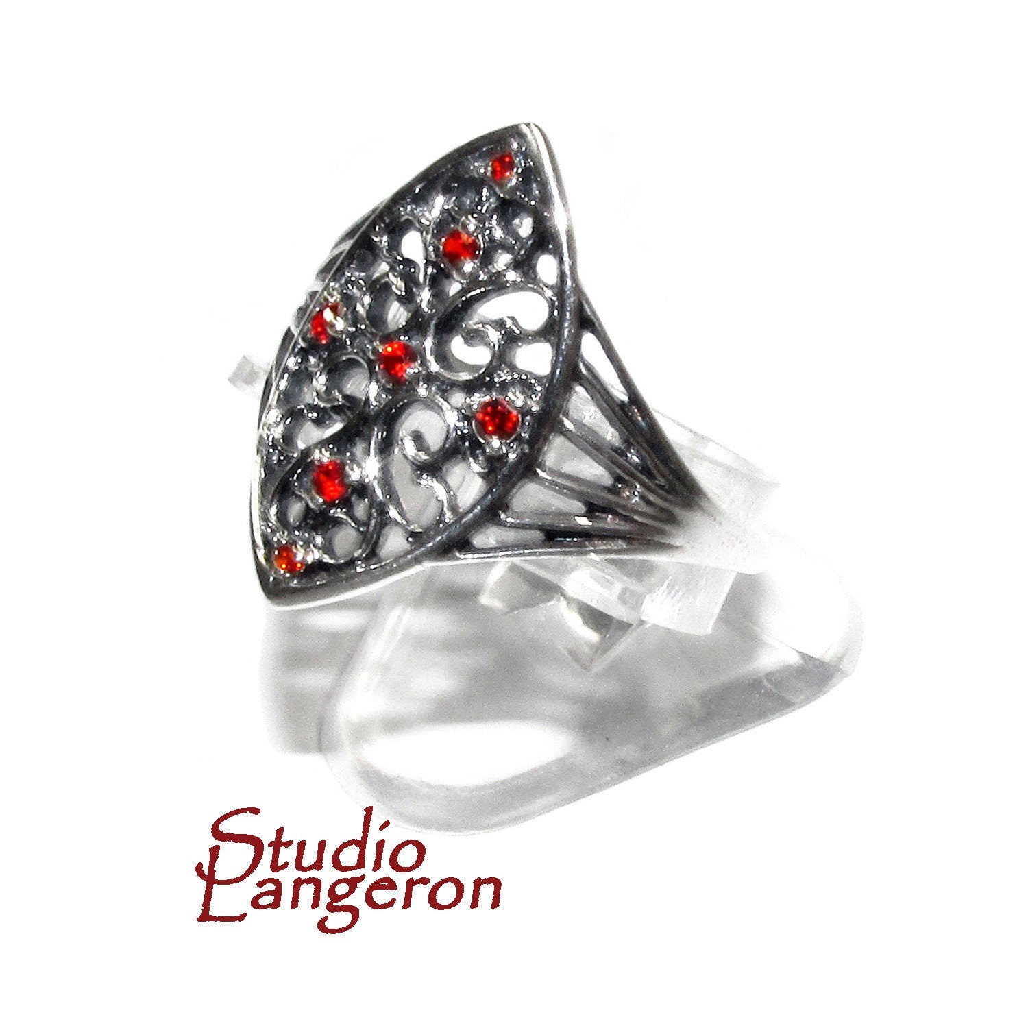 Statement Red topaz ring 925 sterling silver size 8, Handmade ring, single copy, 925 Silver ring, Red topaz, silver ring, gemstone, red ring