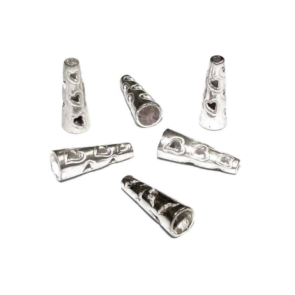925 Sterling silver Small Bead Cones, Beading, Bead cones, Jewelry making, Silver 925, Lariat, End caps, Silver cone - 1 pair (2 pieces)