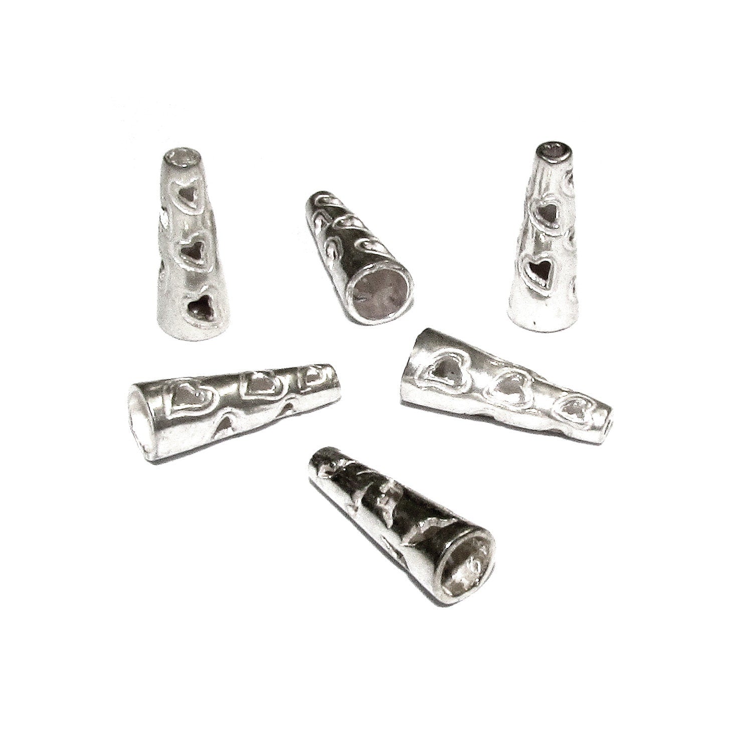 925 Sterling silver Small Bead Cones, Beading, Bead cones, Jewelry making, Silver 925, Lariat, End caps, Silver cone - 1 pair (2 pieces)