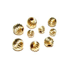 14K yellow gold filled round twisted beads size 3, 4, 5, 6, 7, 8mm, Jewelry making, Gold filled twisted beads, Gold filled beads - 1 piece