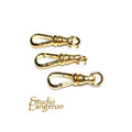 1 piece - 14K Yellow gold filled Albert swivel clasp 22.5mm with closed ring, Albert clasp, 14K Gold filled, Jewelry making