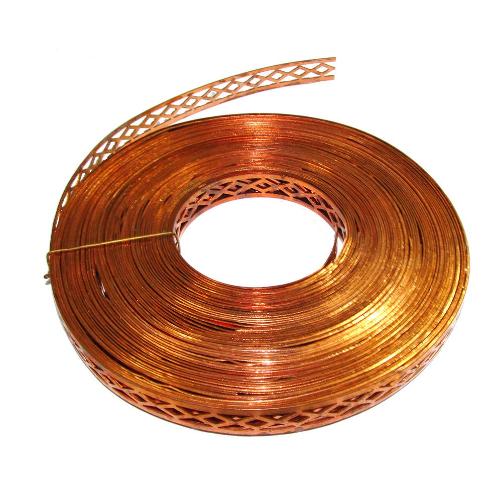 Natural Copper Bezel wire, Gallery wire, Gallery ribbon, Gallery pattern, Copper, Jewelry making, Setting, Wire, Findings - 4 inch (10 cm)