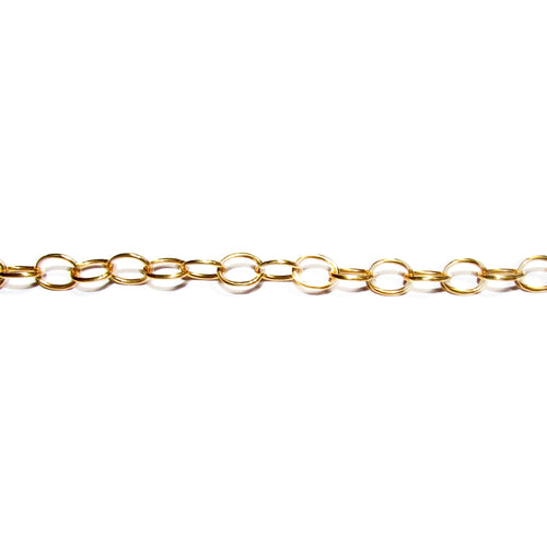 14/20 Yellow Gold-Filled 3.8mm Oval Chain, Gold filled chain, Jewelry making, Oval Chain, 14/20 Gold Filled - 1 Ft (30 cm)