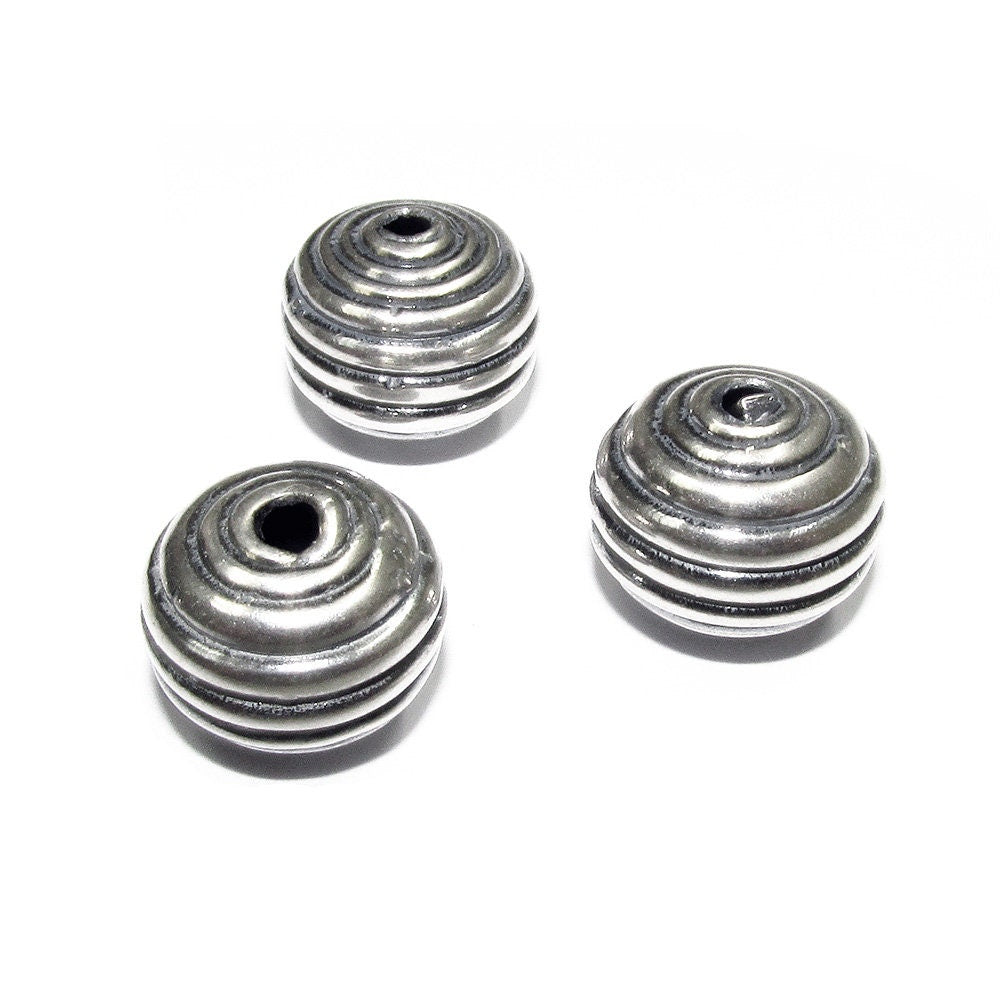 925 sterling silver handmade beads BB09, silver beads, Jewelry making, handmade beads, decorative bead, Original bead, Large beads - 1 piece