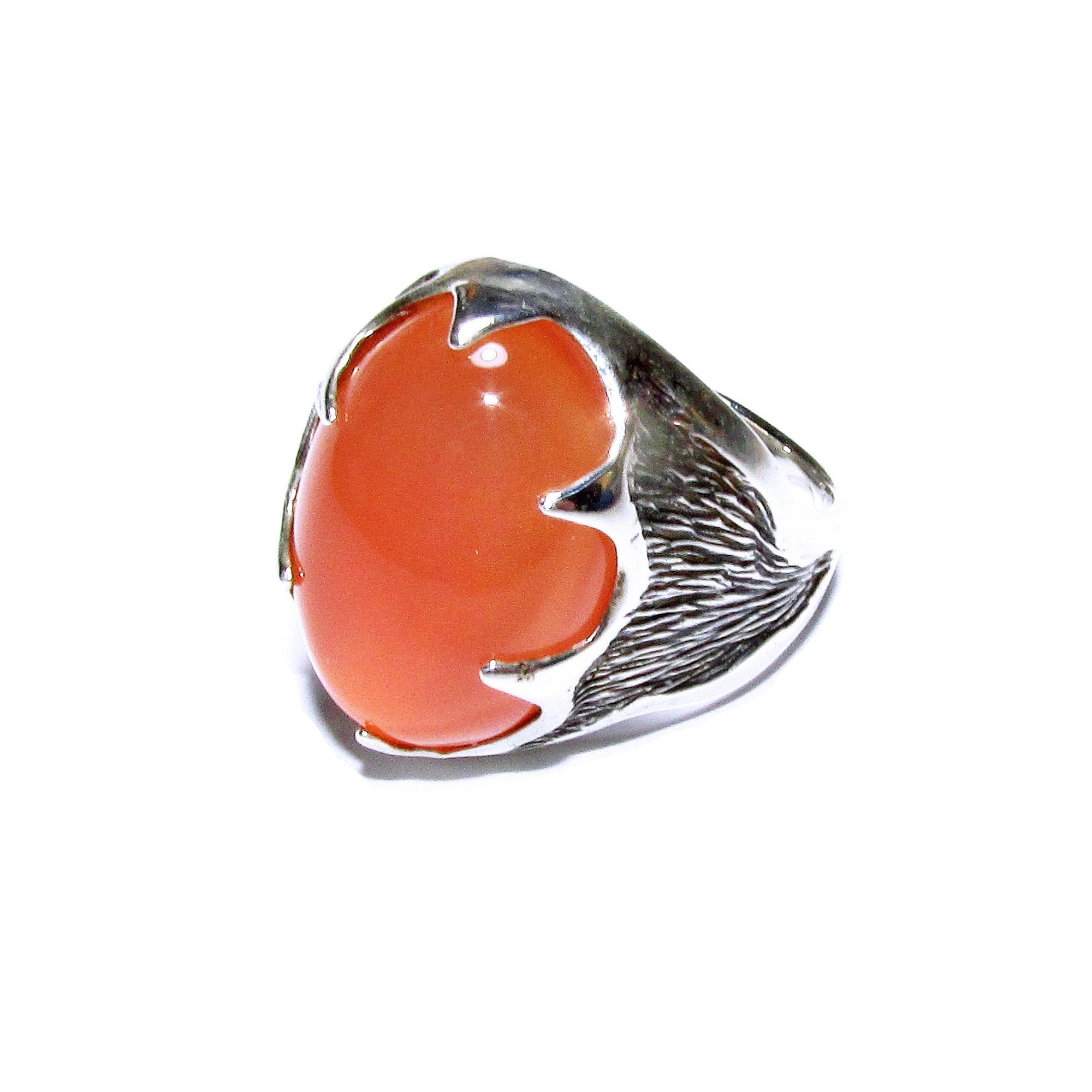 Statement Chalcedony ring 925 sterling silver size 7 1/2, Handmade ring, single copy, 925 sterling silver, Natural Chalcedony, gemstone