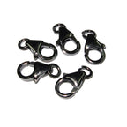 925 Sterling Silver Black Rhodium Plated Teardrop Lobster Clasp sizes 10 mm, Jewelry making, Lobster clasp, Black Rhodium, Silver - 1 piece