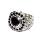 Black onyx man ring 925 sterling silver size 9 1/2, Handmade ring, single copy, sterling silver, natural onyx, man ring, black gemstone