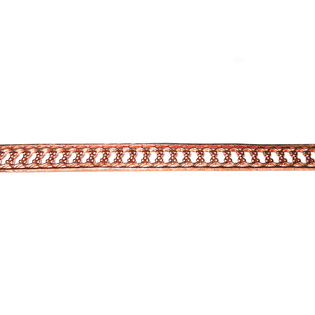 Natural Copper Bezel wire, Gallery wire, Gallery ribbon, Gallery pattern, Natural Copper, Setting, Wire, Jewelry making  - 4 inch (10 cm)