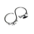 925 sterling silver Two Fingers open blank ring for pearls, silver ring, base ring, ring, sterling silver, Jewelry making, Setting - 1 piece