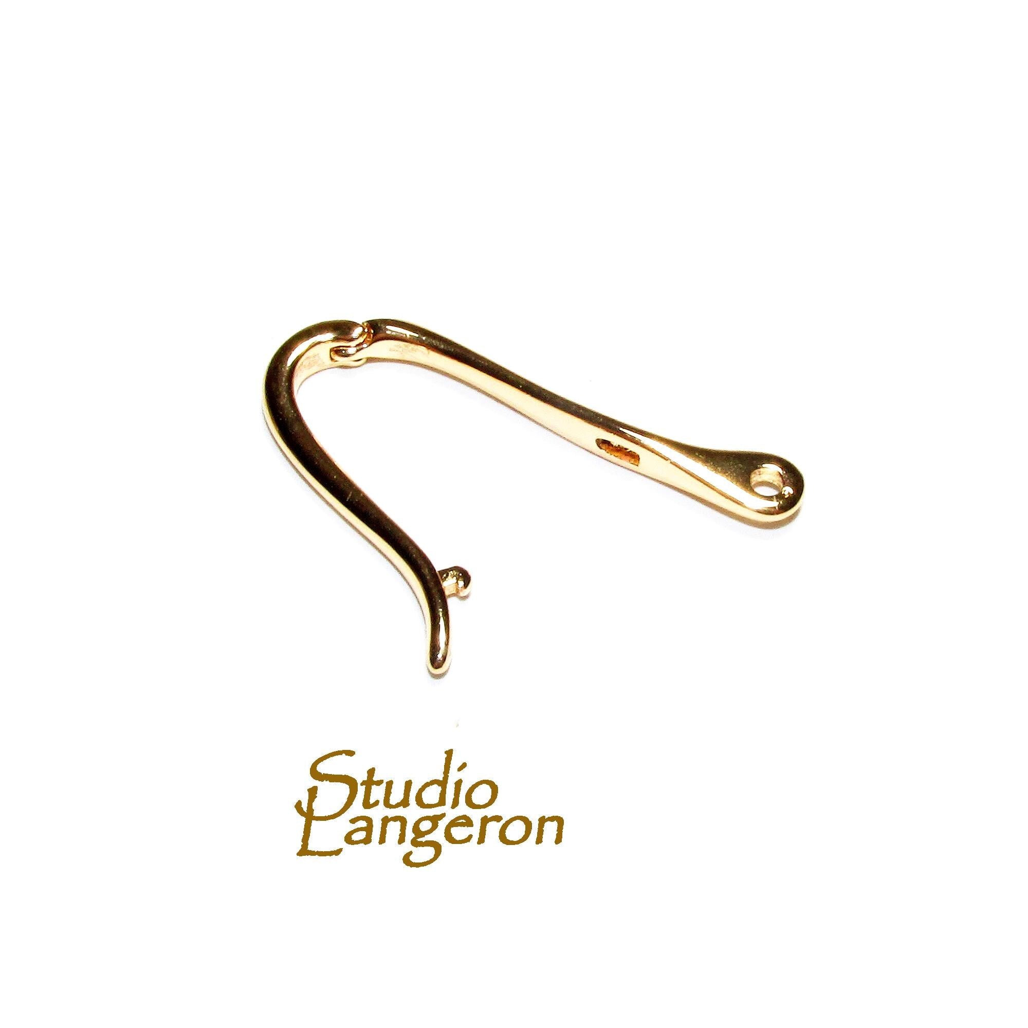 14K Yellow Gold Filled Hook and Eye Clasp - Jewelry Making Supply