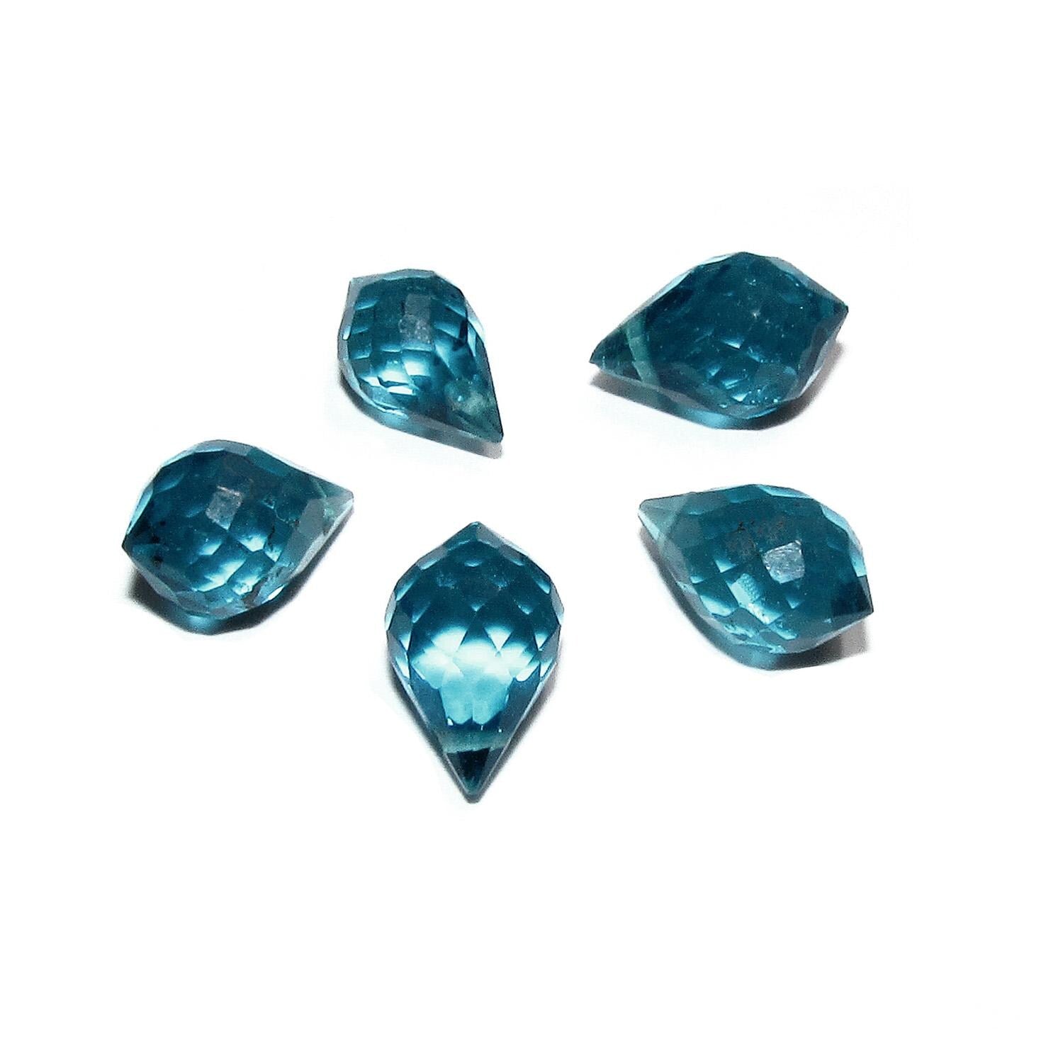 Natural Apatite Teardrop faceted Beads size 10x7 mm, Apatite Gemstone, Jewelry making, Natural Gemstone Teardrop beads - 1 piece
