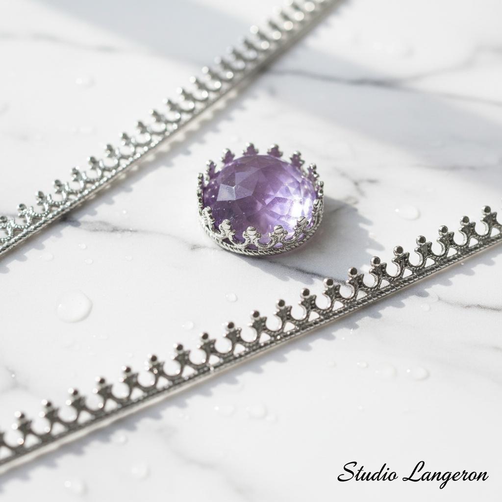 1 piece - 999 Fine silver Casted Bezel wire size 6.2x0.4 cm (2.4 inch), Gallery wire, Setting silver, Gallery pattern, Jewelry making