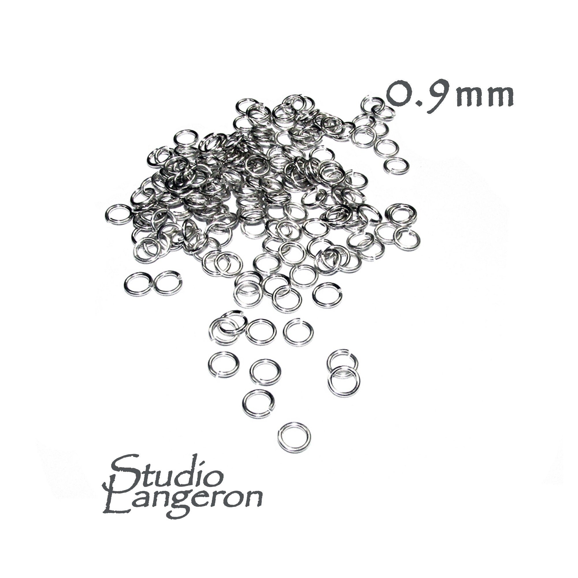 10 pcs 925 Sterling Silver Open Jump Rings 0.9 mm (19GA) Inside Diameter 2.0, 2.5, 3.5, 4.0, 5.0 mm, Open jump rings, Jewelry making