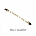 14K Gold Filled Extension Chain size 7.2cm, oval chain 5.0x3.0mm, lobster clasp 12.5mm, heart 8.0mm - 1 piece