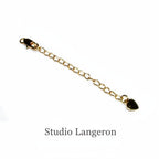 14K Gold Filled Extension Chain size 7.2cm, oval chain 5.0x3.0mm, lobster clasp 12.5mm, heart 8.0mm - 1 piece