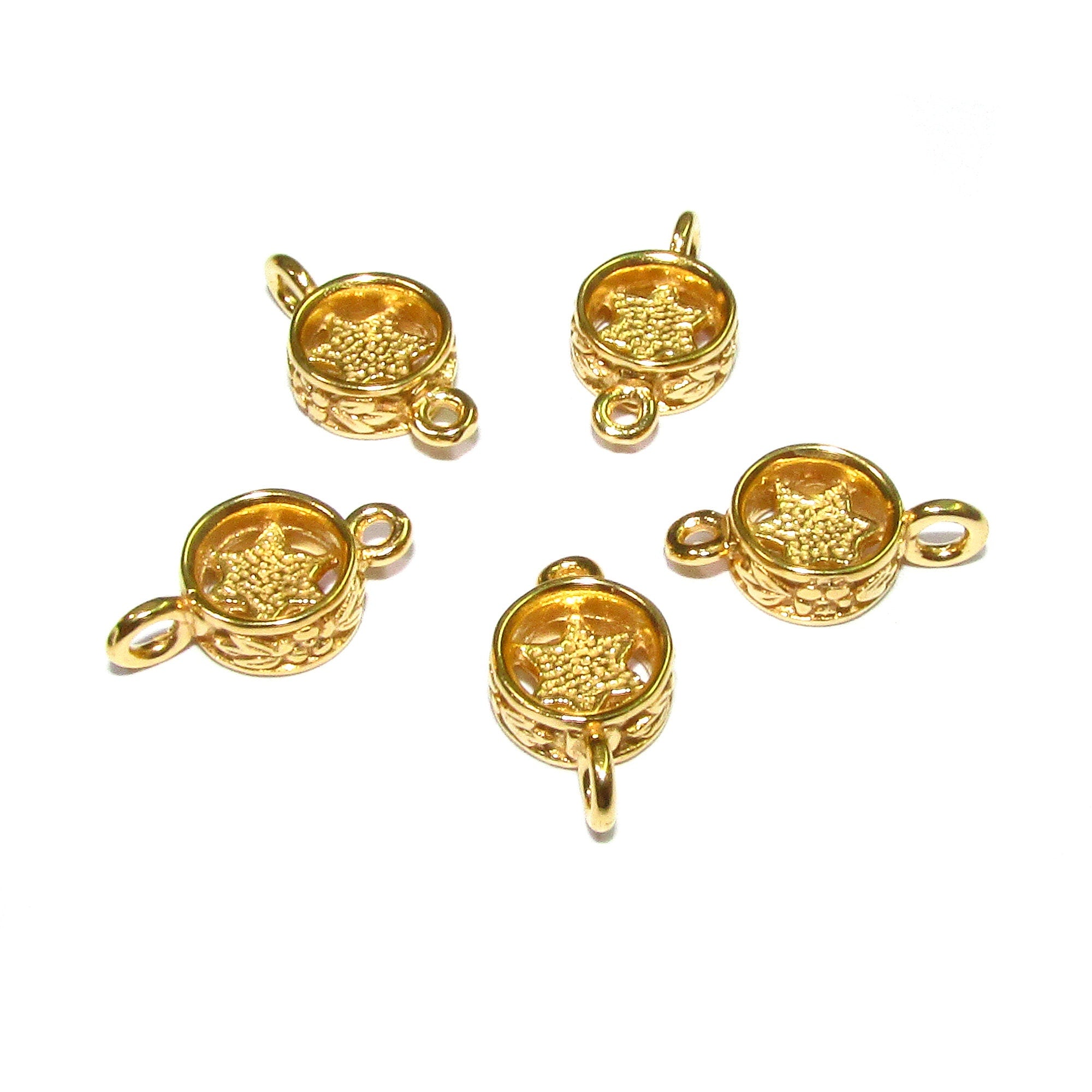 14K Gold filled link connector size 8x8 mm gold filled link component, Link connector, Gold filled, Connector, Jewelry making - 1 piece